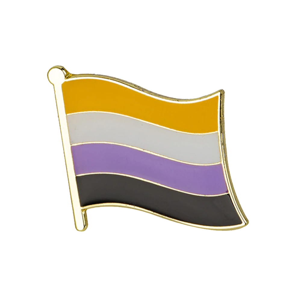 Non Binary Flag Pin Badge