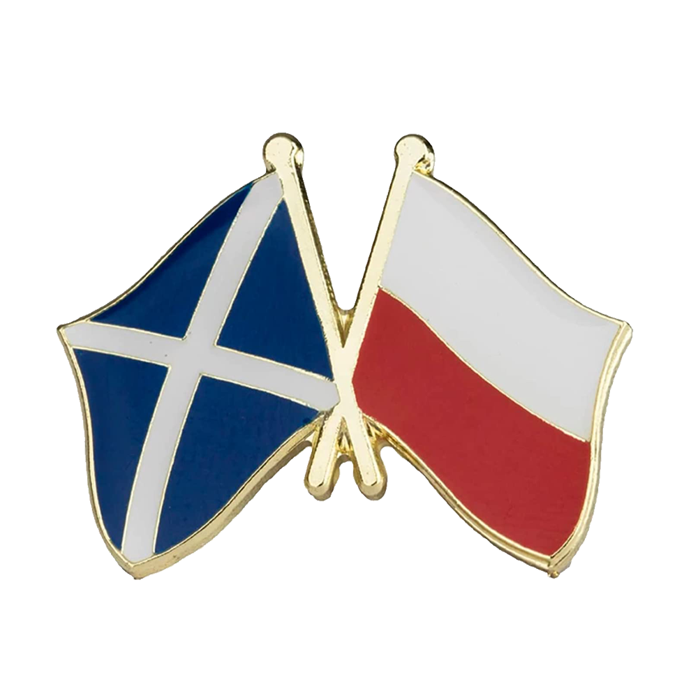 Scotland & Poland Friendship Pin Badge