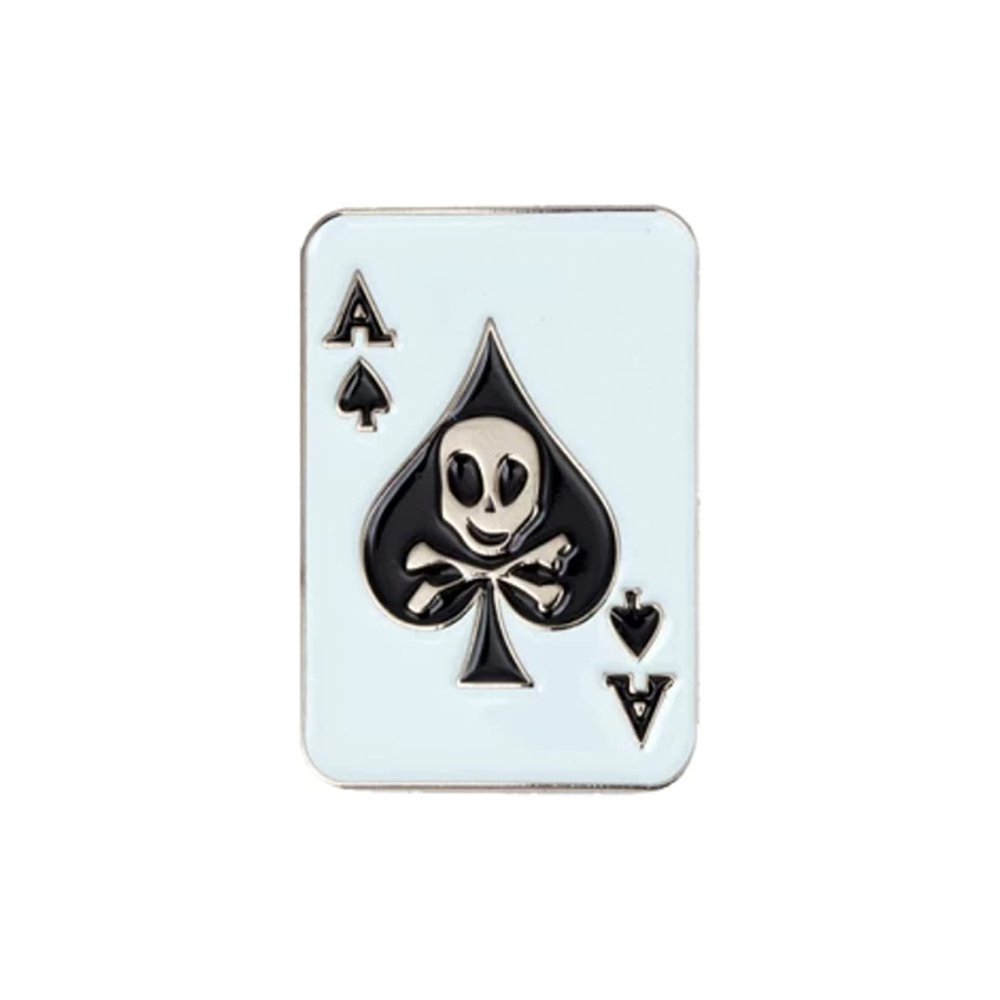Ace Skull Spades Pin Badge