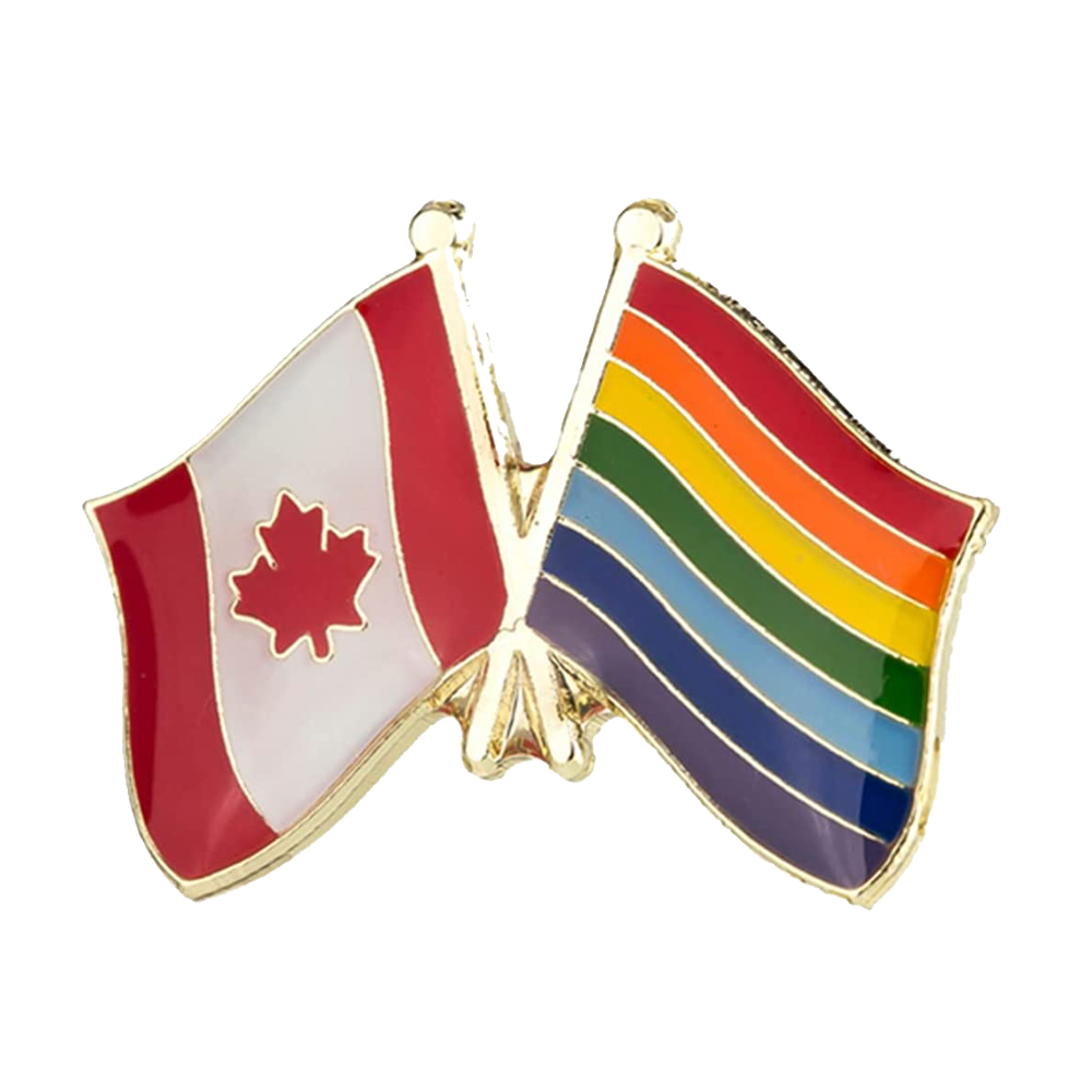 Canada & Rainbow Friendship Pin Badge