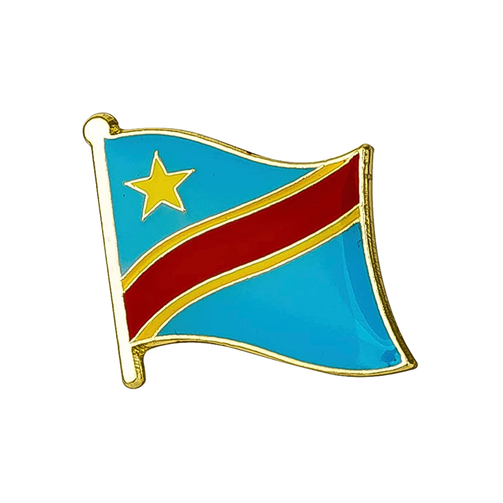 Democratic Republic of the Congo Flag Pin Badge