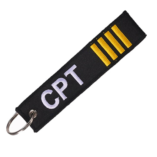 Captain CPT Rank Fabric Luggage Keyring