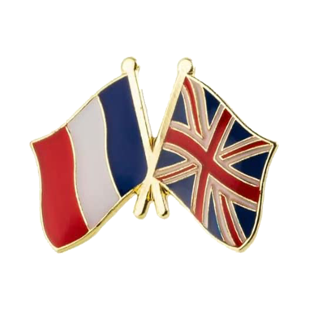 France & United Kingdom UK Friendship Pin Badge