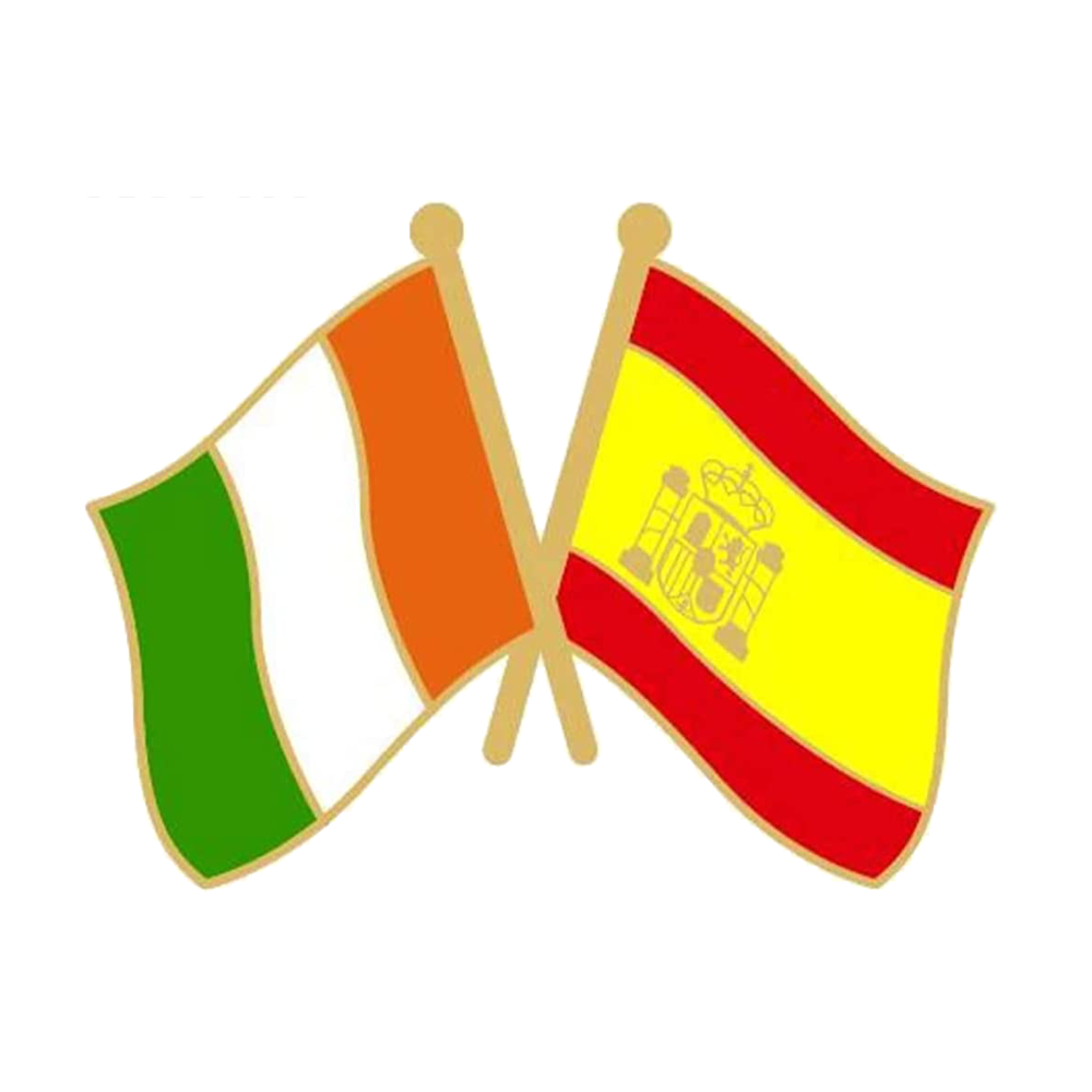 Ireland & Spain Friendship Pin Badge