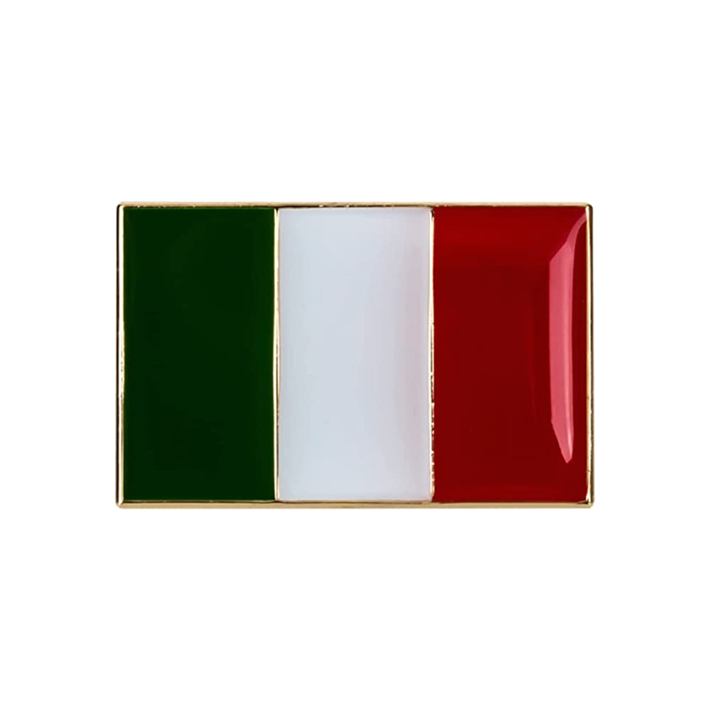 Italy Rectangle Flag Pin Badge