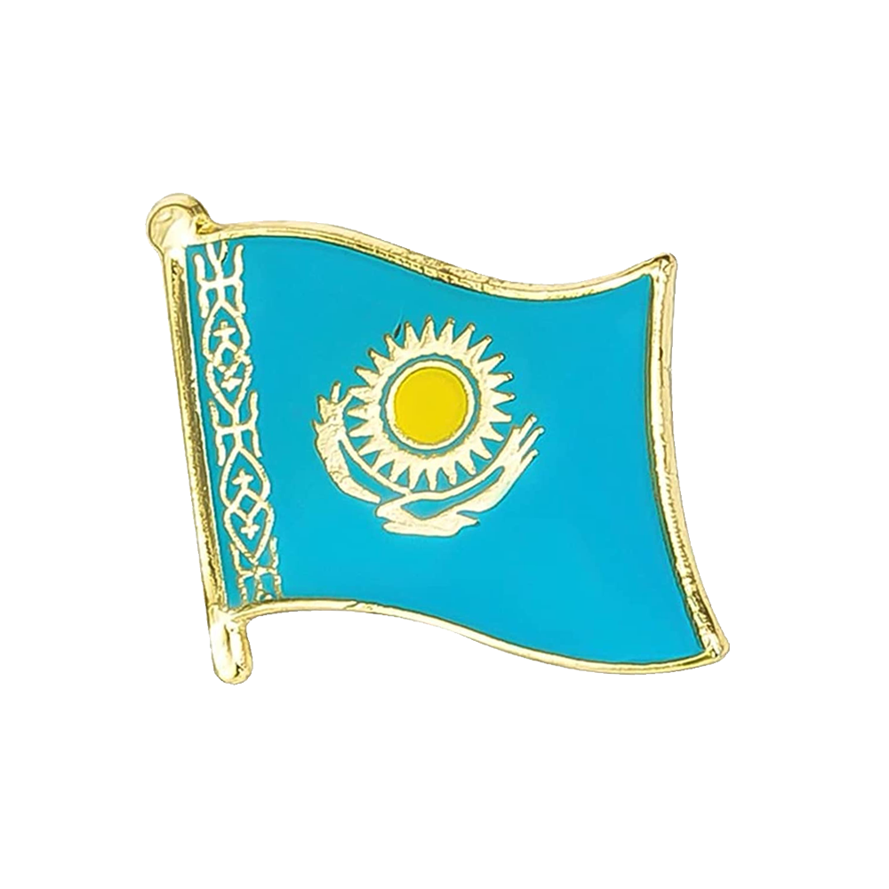 Kazakhstan Flag Pin Badge
