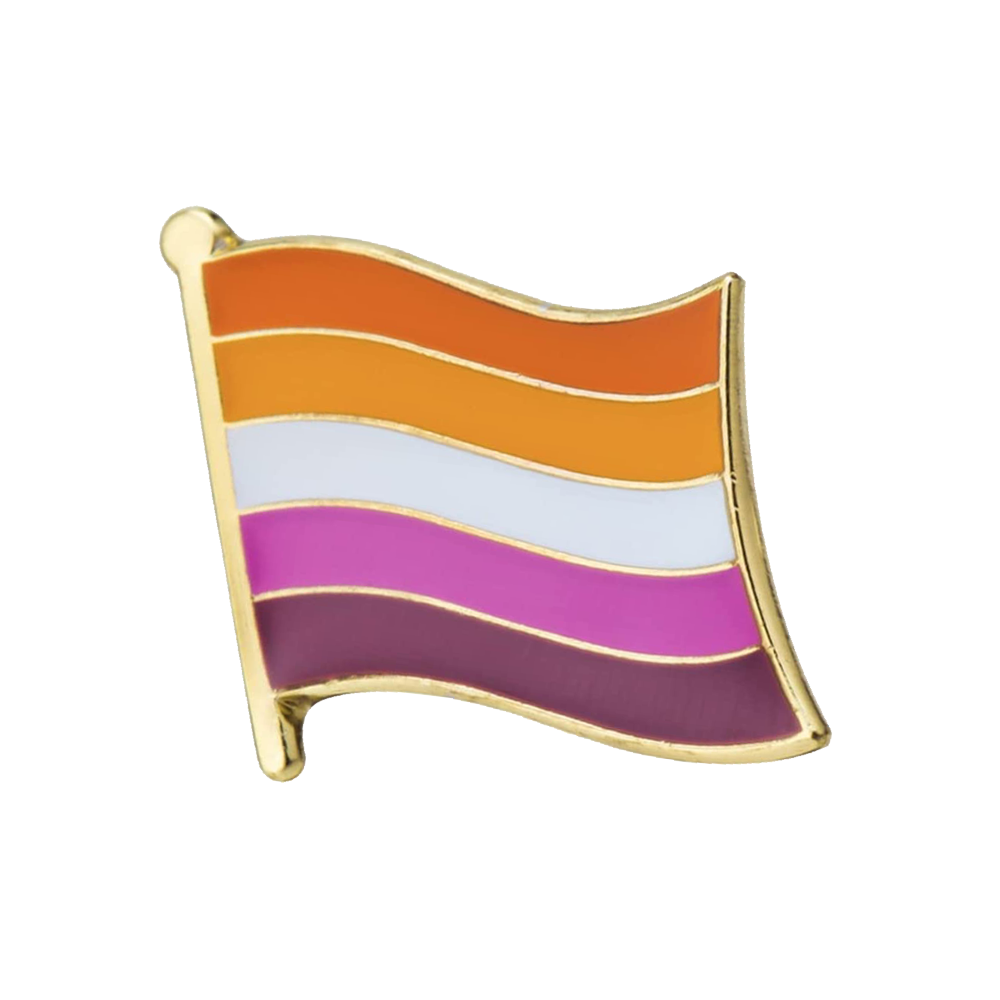 Lesbian Flag Pin Badge