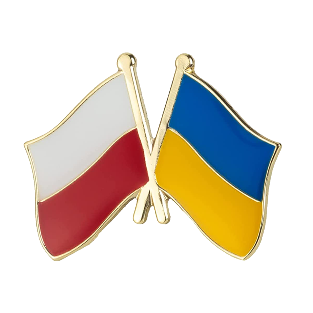 Poland & Ukraine Friendship Pin Badge