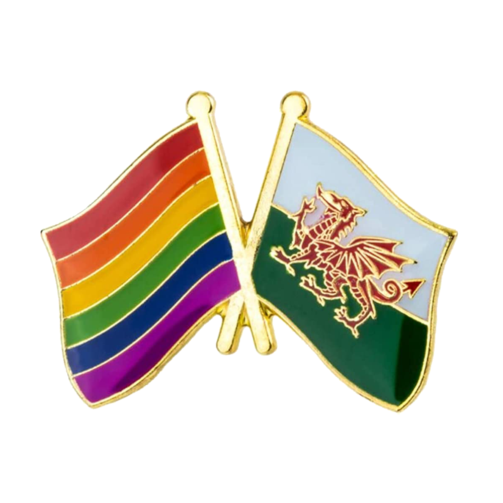 Rainbow & Wales Friendship Pin Badge