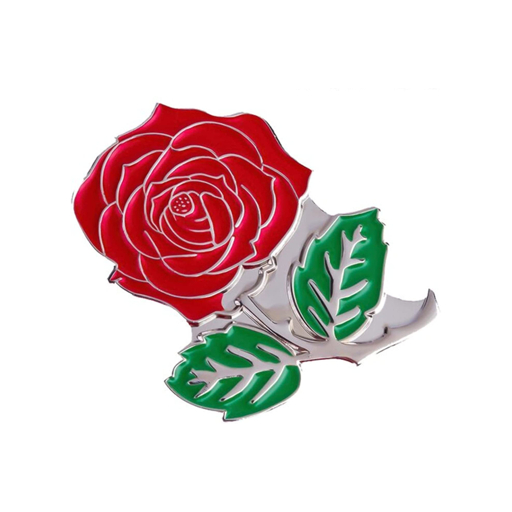 Pin con forma de rosa roja