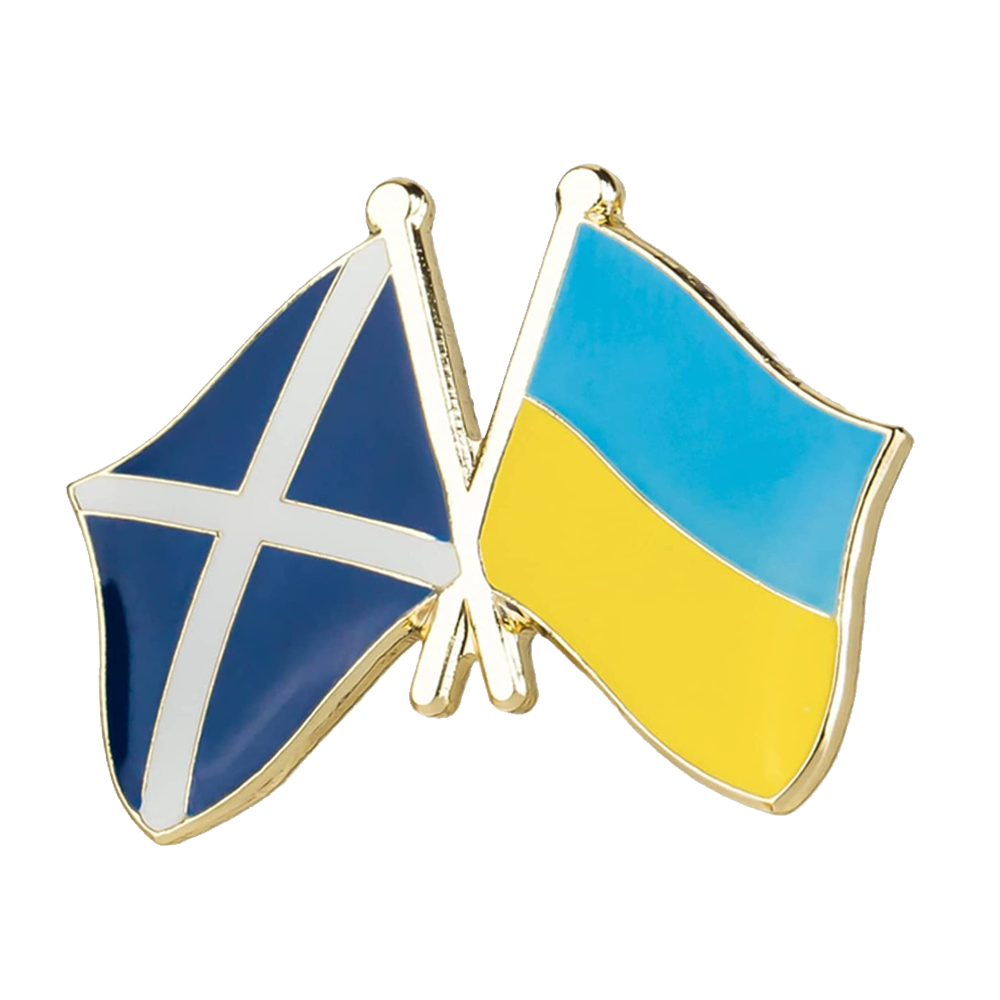 Scotland & Ukraine Friendship Pin Badge