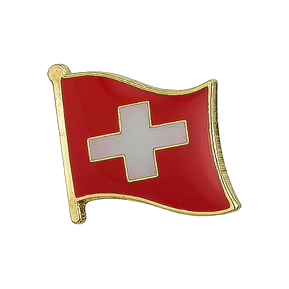 Switzerland Swiss Flag Pin Badge