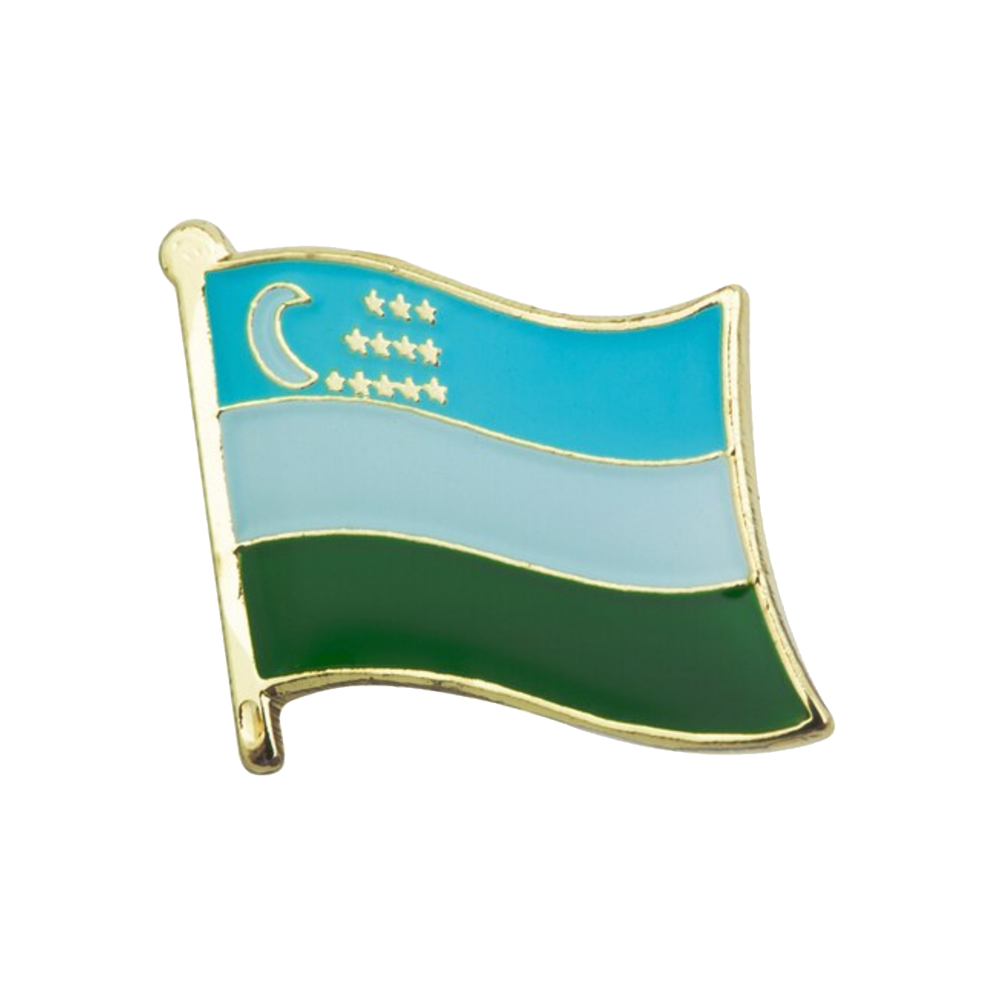 Uzbekistan Flag Pin Badge