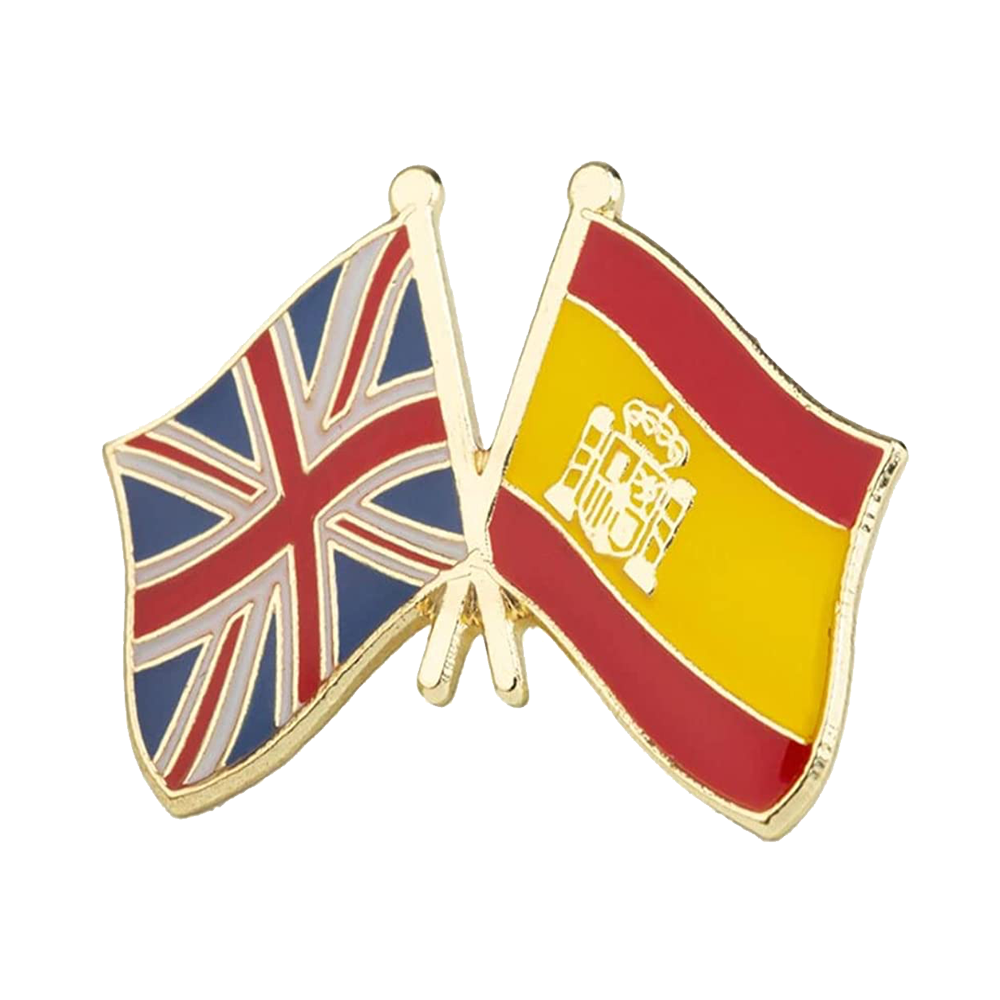 United Kingdom UK & Spain Friendship Pin Badge
