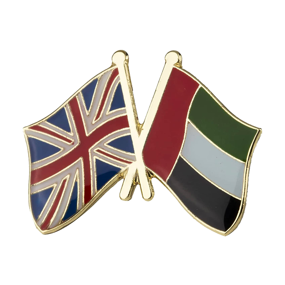 United Kingdom UK & United Arab Emirates UAE Friendship Pin Badge