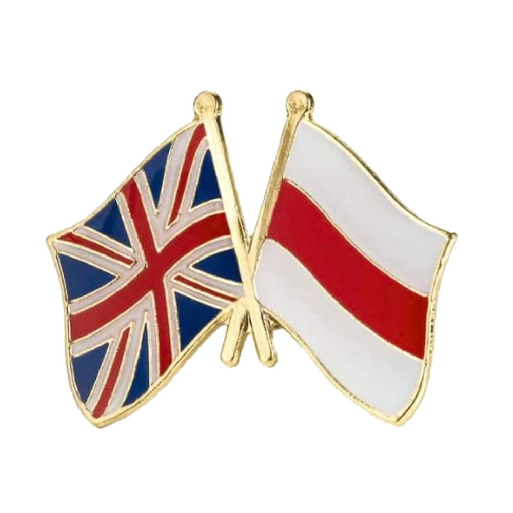 United Kingdom UK & Belarus Friendship Pin Badge