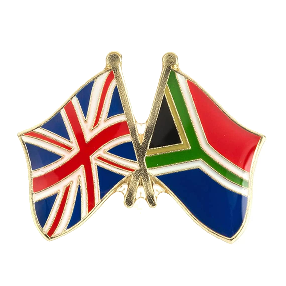 United Kingdom UK & South Africa Friendship Pin Badge