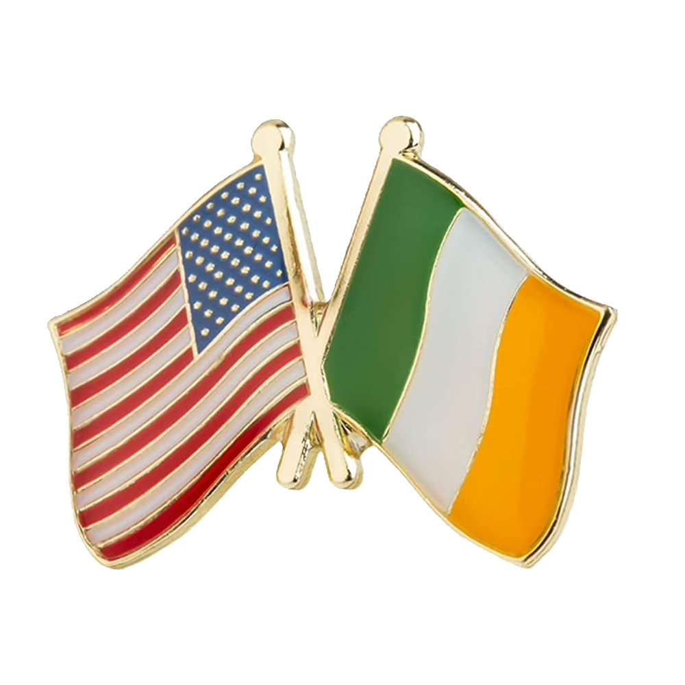 USA & Ireland Friendship Pin Badge