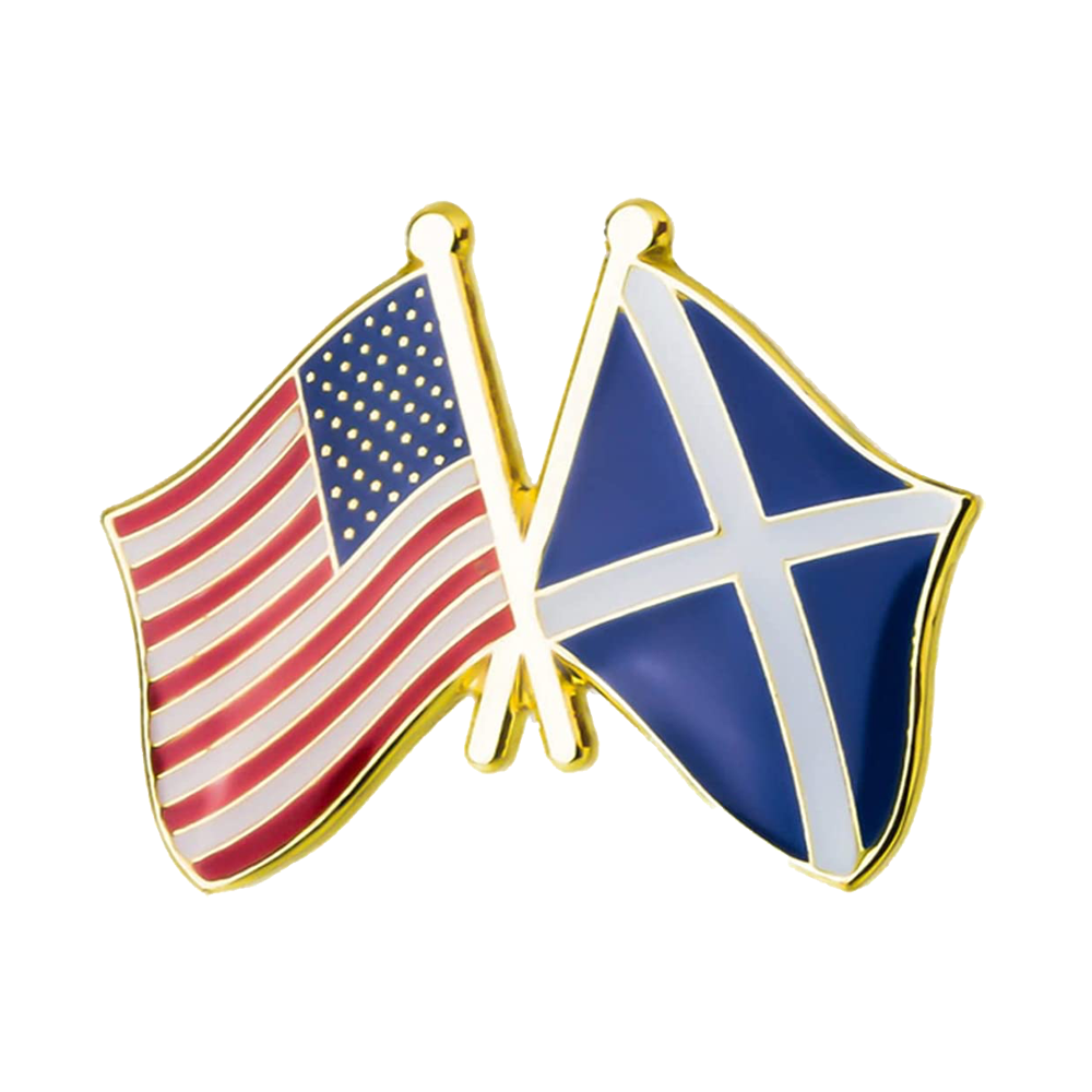 USA & Scotland Friendship Pin Badge