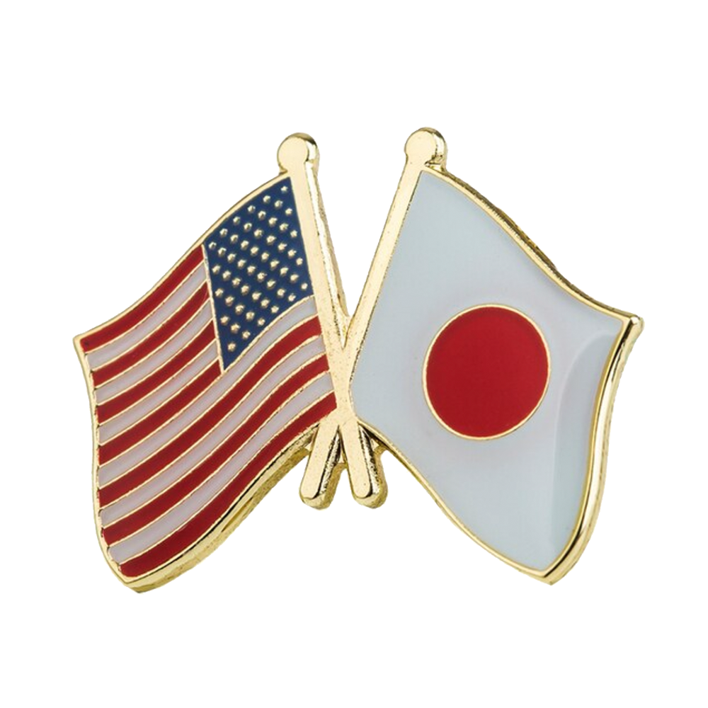 USA & Japan Friendship Pin Badge