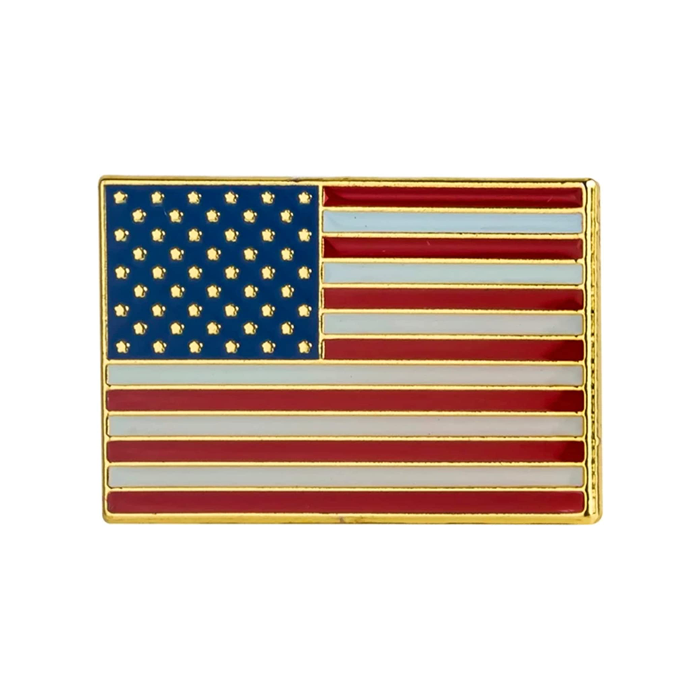 USA Small Rectangle Flag Pin Badge