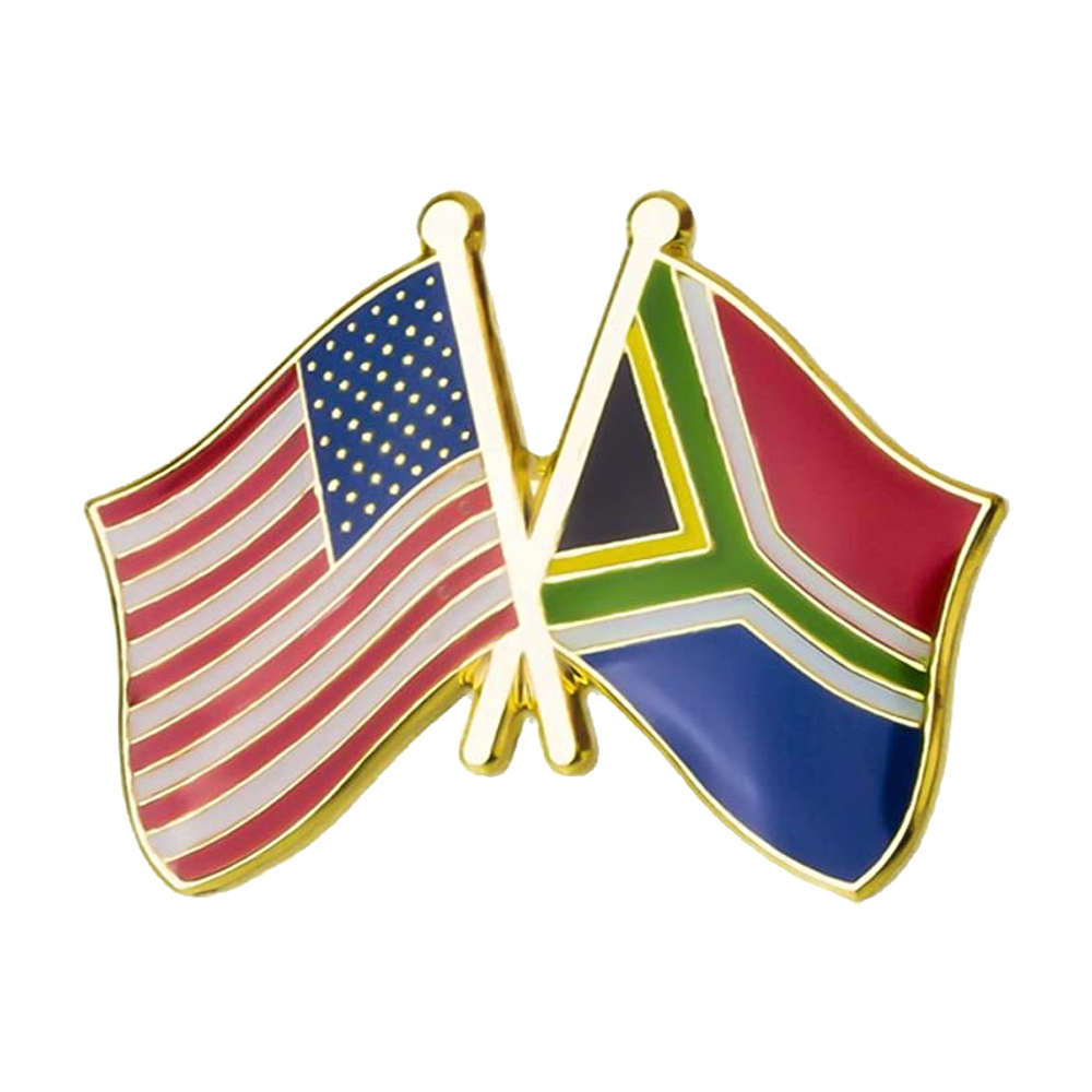 USA & South Africa Friendship Pin Badge