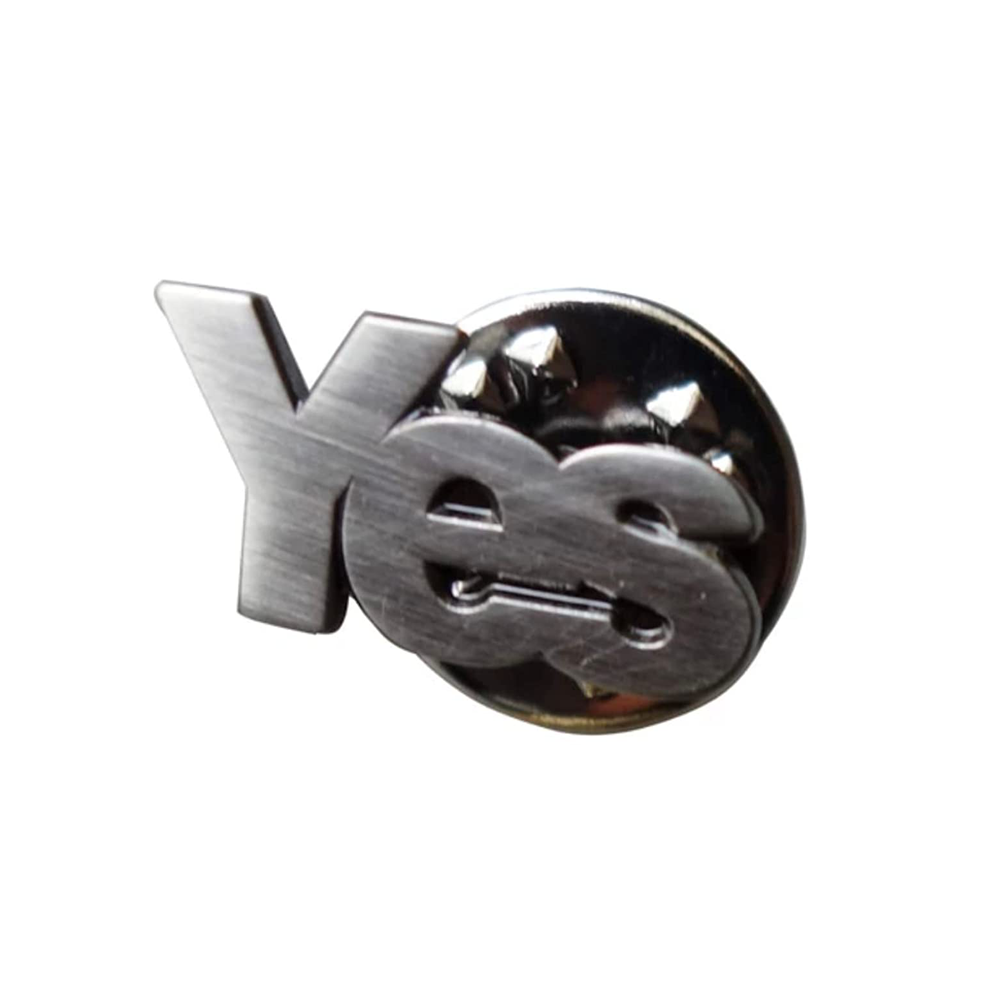 Yes Independence Scotland Pin Badge Silver